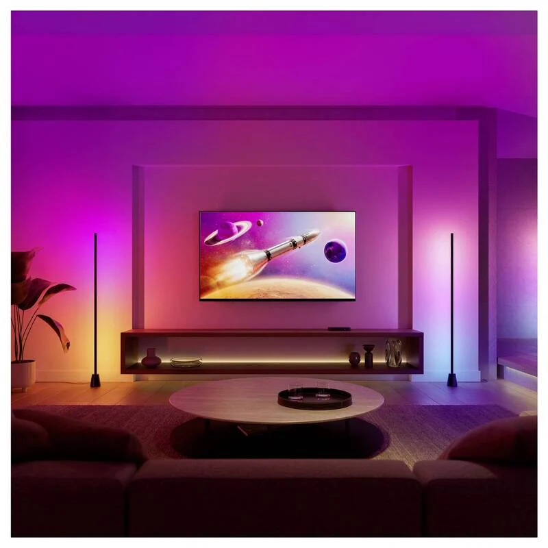 B-Ware Philips Hue Stehlampe RGBW LED Lampe dimmbar App steuerbar Schwarz 135cm Leuchte
