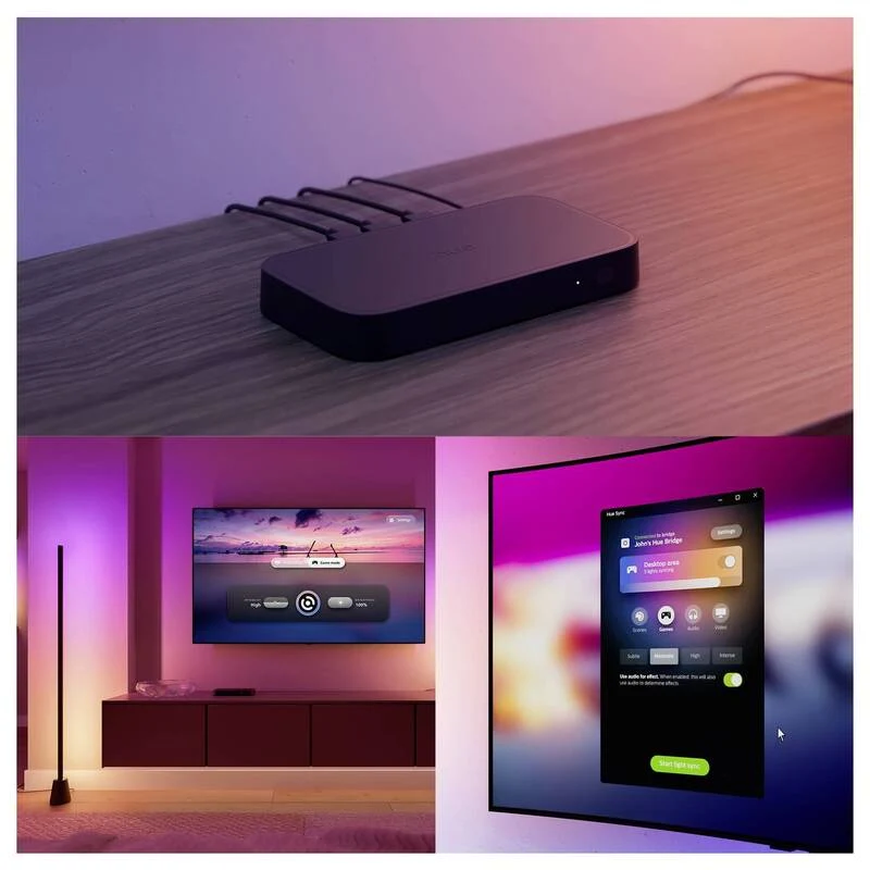 B-Ware Philips Hue Stehlampe RGBW LED Lampe dimmbar App steuerbar Schwarz 135cm Leuchte