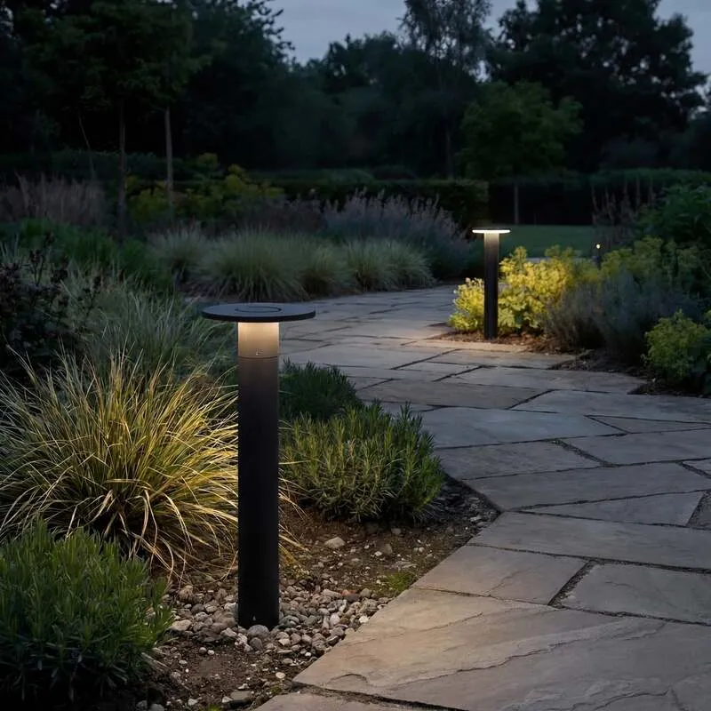 B-Ware Arcchio Wegeleuchte Gartenleuchte Tovio LED Pollerleuchte anthrazit 65cm hoch