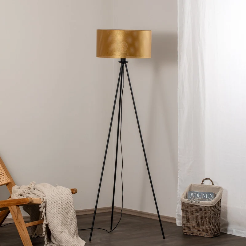 B-Ware Euluna Stehleuchte Zofia Stehlampe Lampe goldfarben Beleuchtung Wohnzimmer