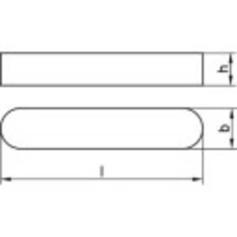 B-Ware Toolcraft Passfedern Keil DIN6885 Stahl C45K A 18x11x180 Rundstirnig 10 Stück