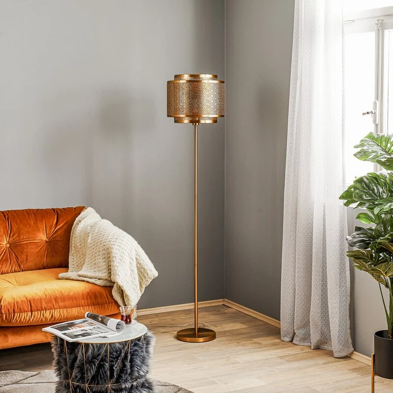 B-Ware By Rydéns Hermine Stehleuchte Stehleuchte Lampe Leuchte Wohnzimmerlampe messing