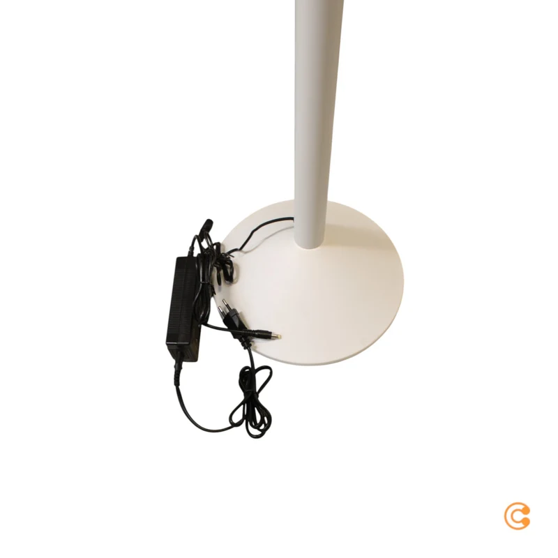 B-Ware Fabas Luce Stehleuchte Standlampe LED Tratto Weiß Metall Dimmer Touch Wohnzimmer