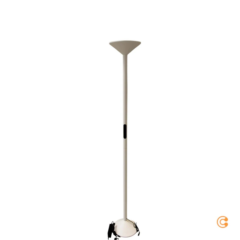 B-Ware Fabas Luce Stehleuchte Standlampe LED Tratto Weiß Metall Dimmer Touch Wohnzimmer