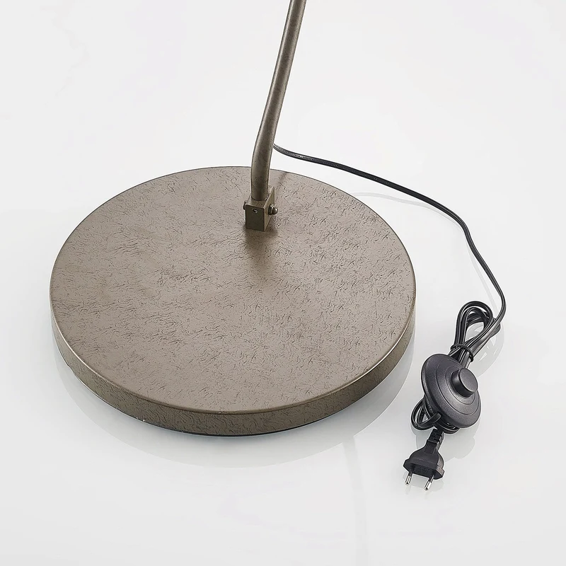 B-Ware Lindby Jonera Bogenstehlampe Lampe Leuchte Stehlampe Stehleuchte dunkelgrau E27