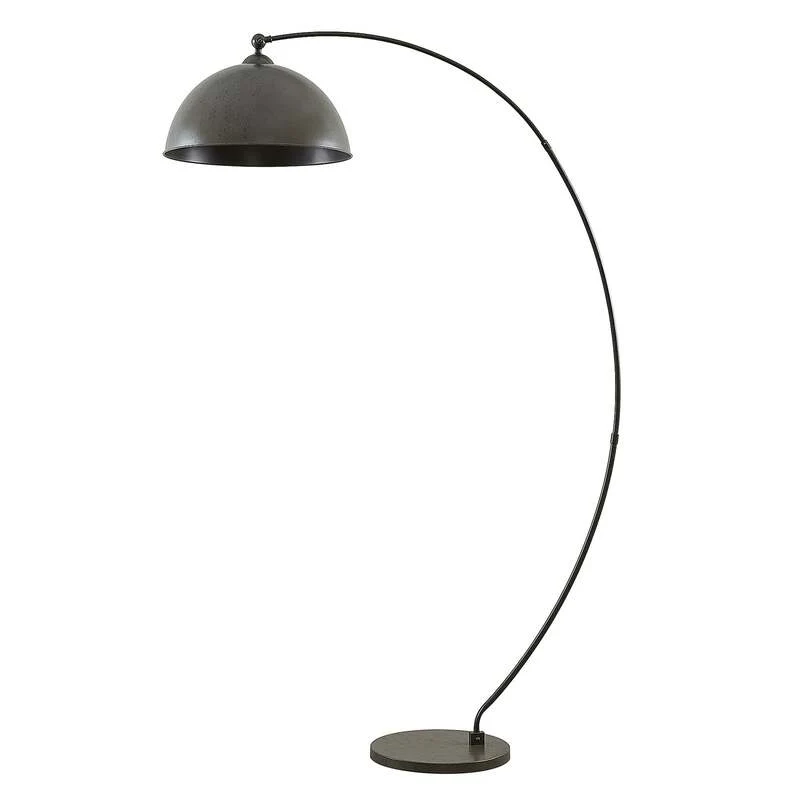 B-Ware Lindby Jonera Bogenstehlampe Lampe Leuchte Stehlampe Stehleuchte dunkelgrau E27