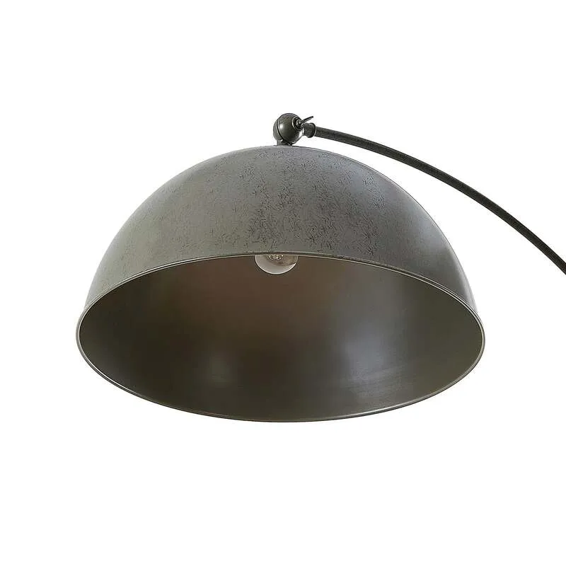 B-Ware Lindby Jonera Bogenstehlampe Lampe Leuchte Stehlampe Stehleuchte dunkelgrau E27