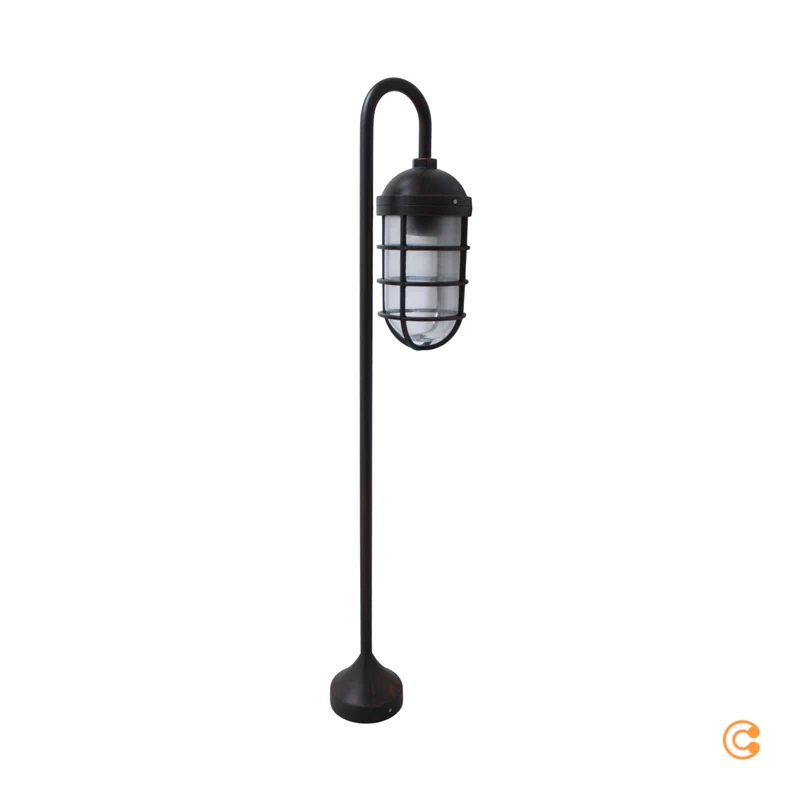 B-Ware Wegeleuchte Gero Gartenlampe Wegelicht Landhausstil Antikbronze Glas E27 LED