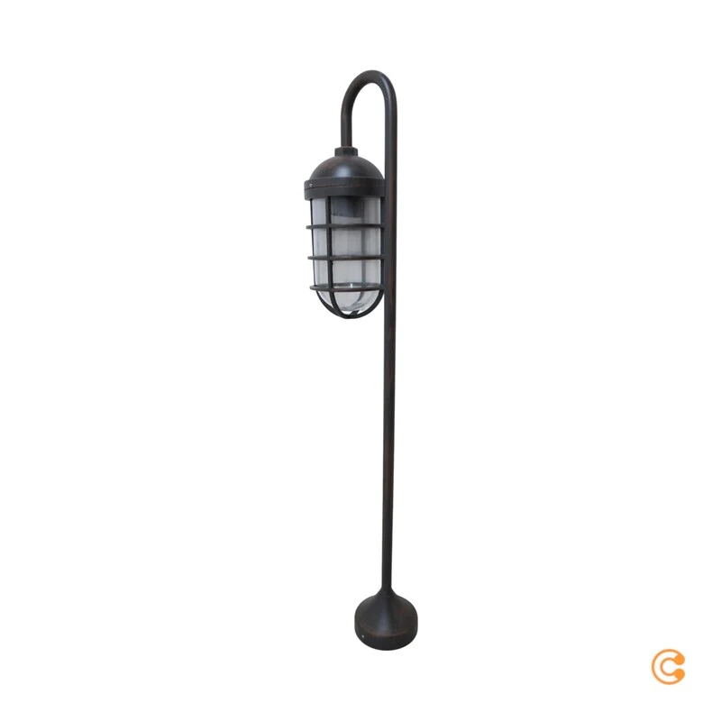 B-Ware Wegeleuchte Gero Gartenlampe Wegelicht Landhausstil Antikbronze Glas E27 LED