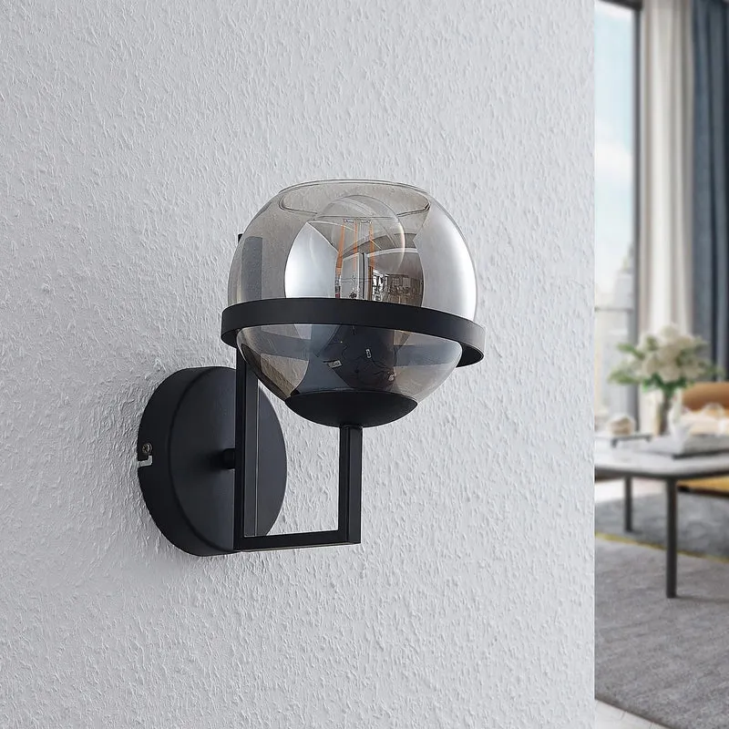 B-Ware Lindby Marinka Wandleuchte Wandlampe Flurleuchte Lampe Leuchte E27 Rauchglas