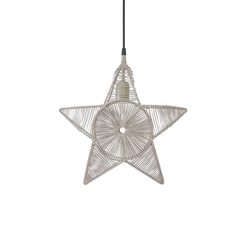 B-Ware PR Home Dekostern Stern Metall Regina Garn beige Dekoartikel