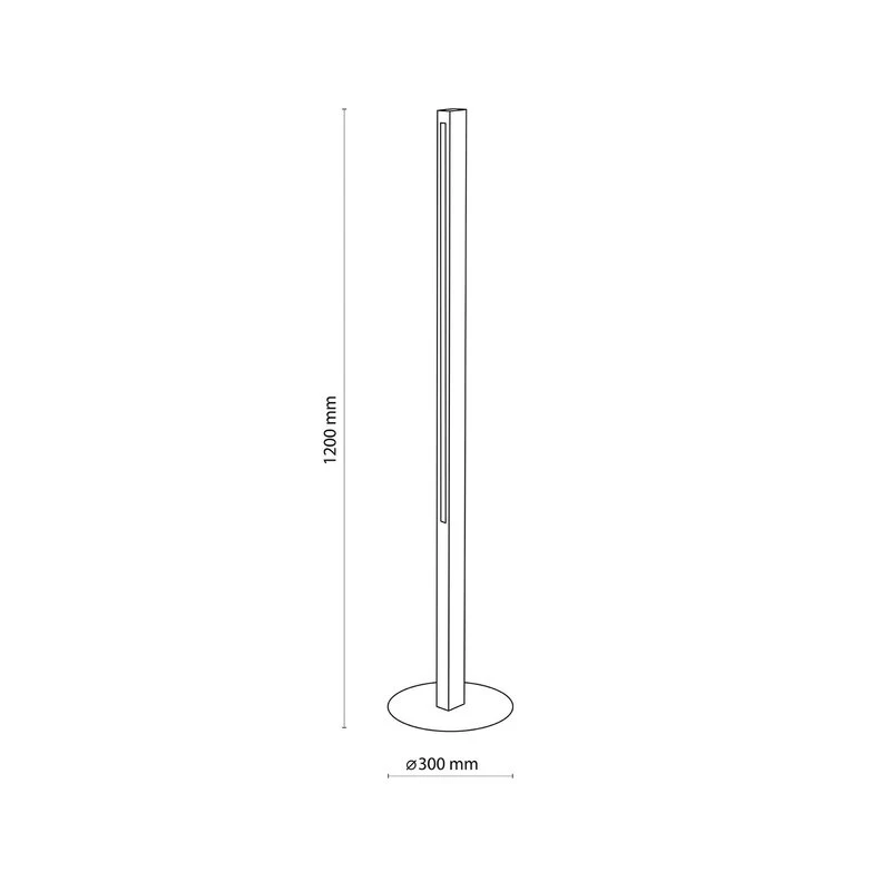 B-Ware TK Lighting Stehleuchte Standlampe LED Holz Lampe schwarz Metall Touchdimmer Kie