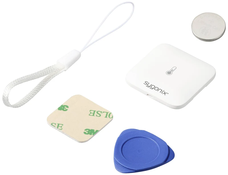 3x B-Ware SYGONIX Temperatursensor Luftfeuchtesensor ZigBee Weiß Tuya batterie 3 STÜCK