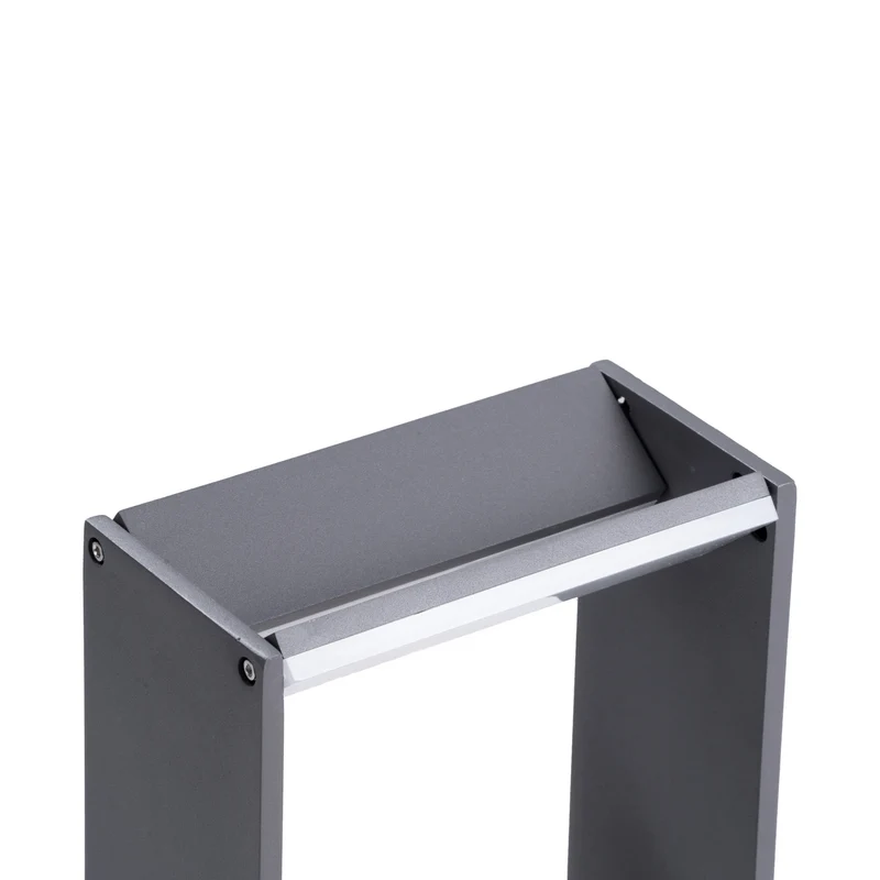 B-Ware Lindby Wegeleuchte Wegelampe LED Aluminium dunkelgrau Luitgard Außenlampe 60cm