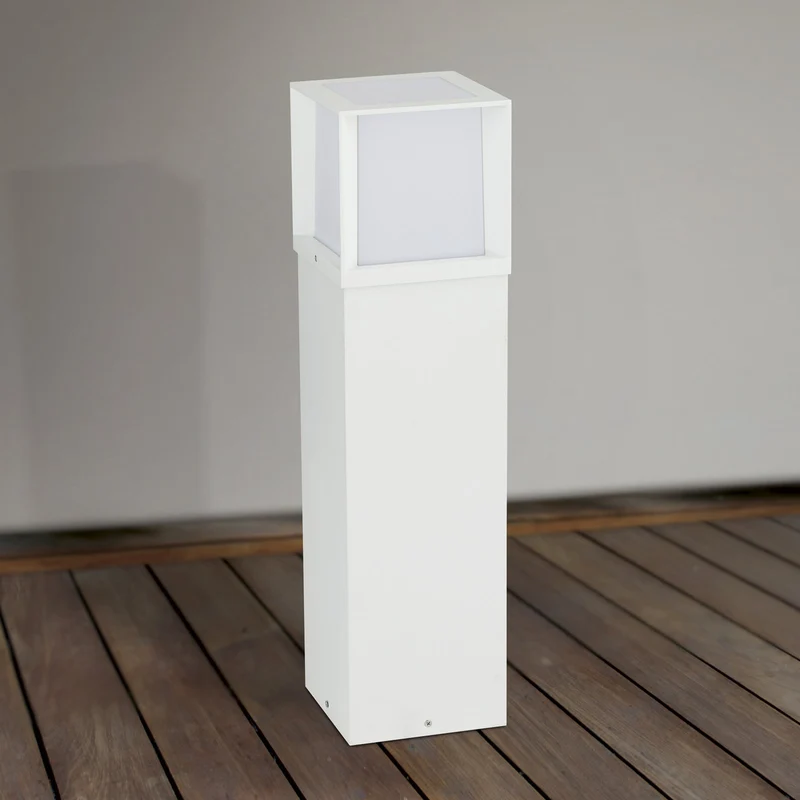 B-Ware Orion Wegelampe Henry Wegleuchte LED Außenlampe weiß Höhe 60 cm Alu Edelstahl