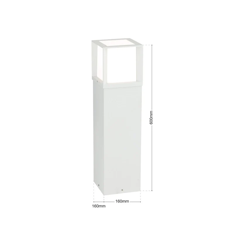 B-Ware Orion Wegelampe Henry Wegleuchte LED Außenlampe weiß Höhe 60 cm Alu Edelstahl