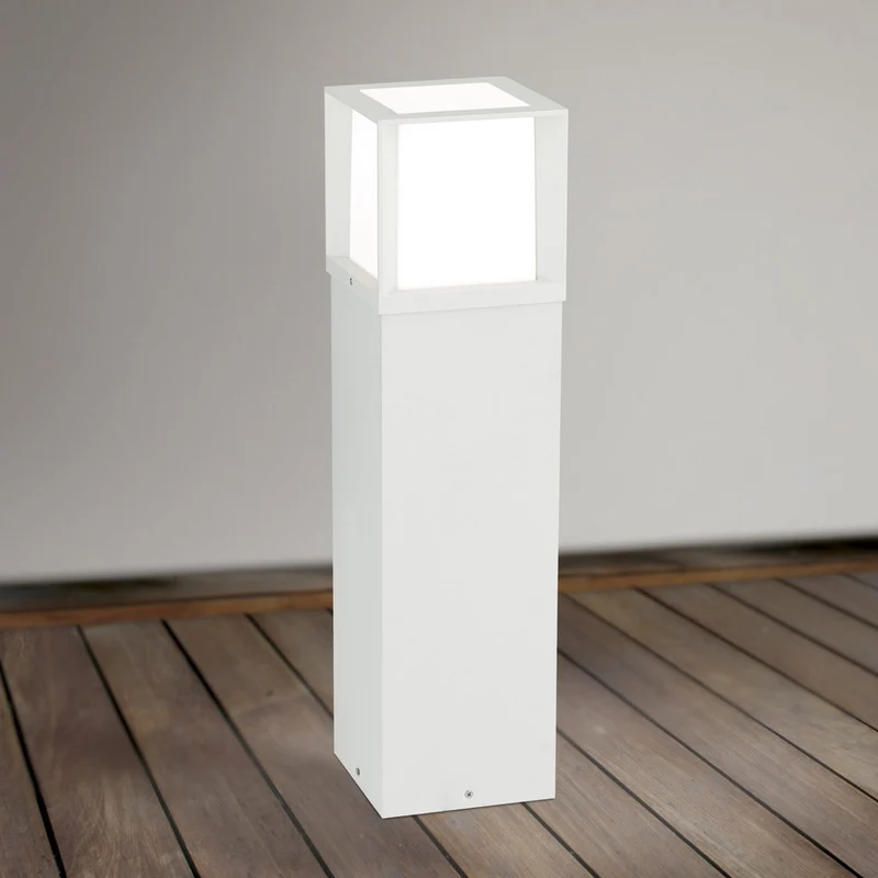 B-Ware Orion Wegelampe Henry Wegleuchte LED Außenlampe weiß Höhe 60 cm Alu Edelstahl