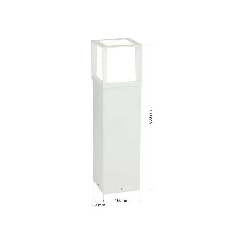 B-Ware Orion Wegelampe Henry Wegleuchte LED Außenlampe weiß Höhe 60 cm Alu Edelstahl