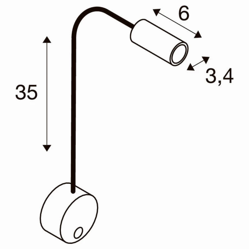 B-Ware SLV Klemmleuchte Leuchte LED Flexlampe fest eingebaut weiss Aluminium 1x1.9W