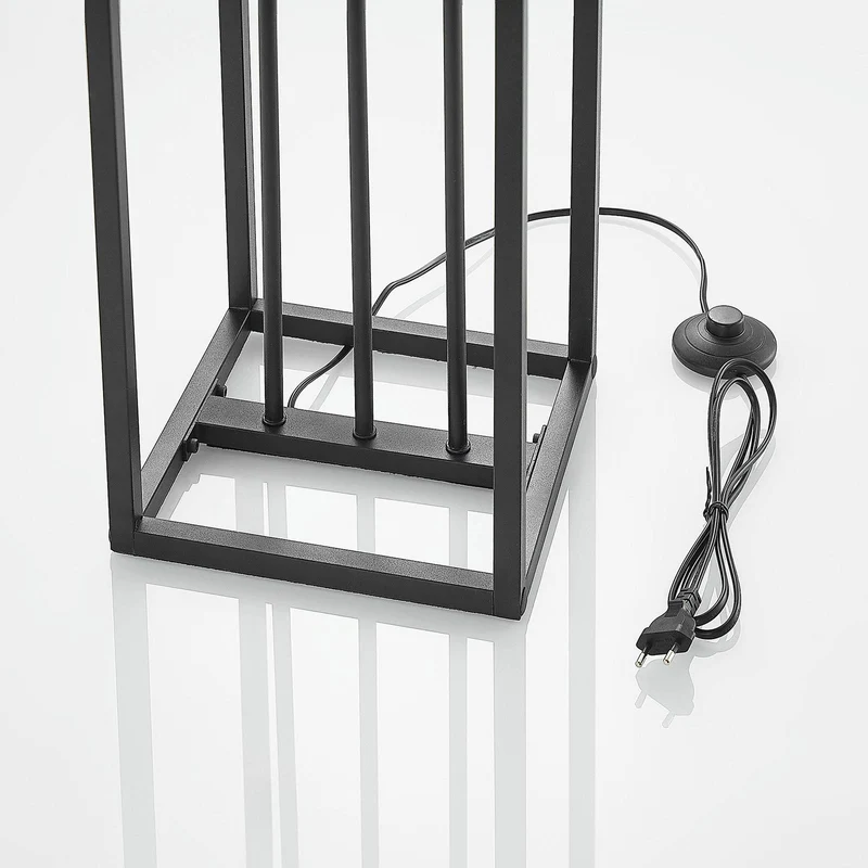 B-Ware Lindby Tiliane Käfig-Stehlampe Stehleuchte Wohnzimmerlampe 3-flammig E27 schwarz