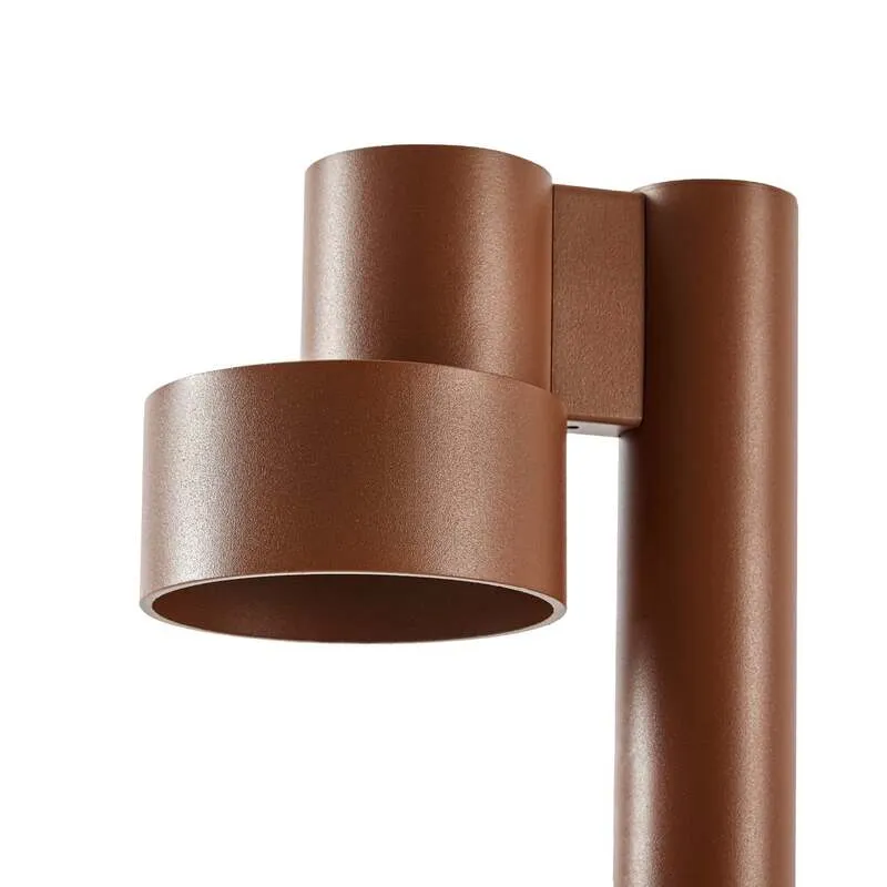 B-Ware Lucande Wegeleuchte Gartenleuchte Lampe Elune LED Pollerleuchte braun IP44 77cm
