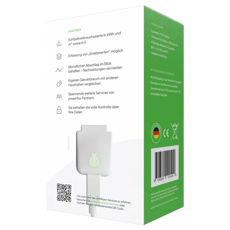 B-Ware Powerfox Energiekostenmessgerät Zähler FLOW Volumen Alarmfunktion Datenlogger