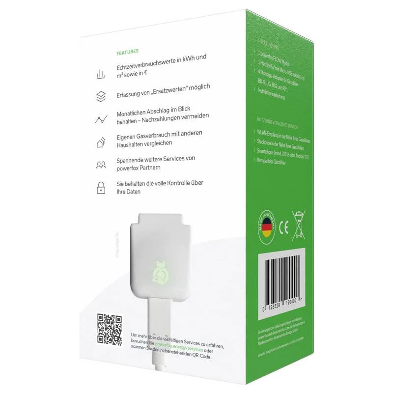 B-Ware Powerfox Energiekostenmessgerät Zähler FLOW Volumen Alarmfunktion Datenlogger