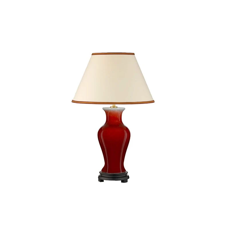 B-Ware Elstead Majin Tischleuchte Lampe Tischlampe mit rotem Keramikfuß Small
