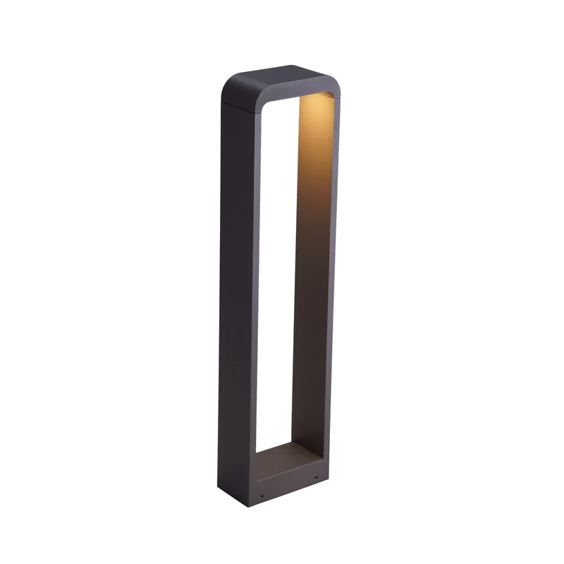 B-Ware Lindby Wegeleuchte Außenleuchte LED Wegelampe dunkelgrau Aluminium Emima 80 cm