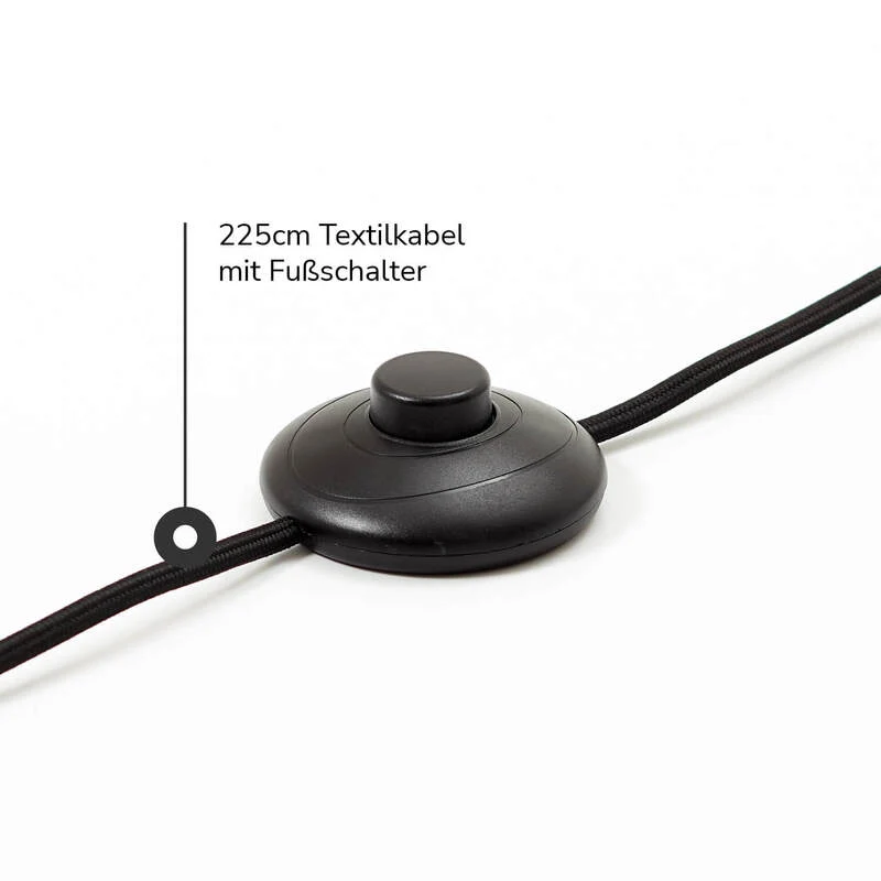 B-Ware mokebo Stehlampe im Boho Style mit Rattan 'Die Natürliche', Bogenlampe in braun,