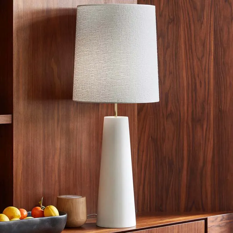 B-Ware MARKET SET Tischleuchte Lampe Keramikfuß weiß 101cm E27 Designer-Leuchte 60W