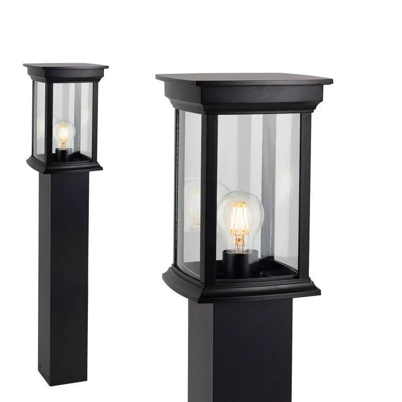 B-Ware KS Verlichting Wegeleuchte Außenlampe Wegelicht Schwarz E27 Aluminium