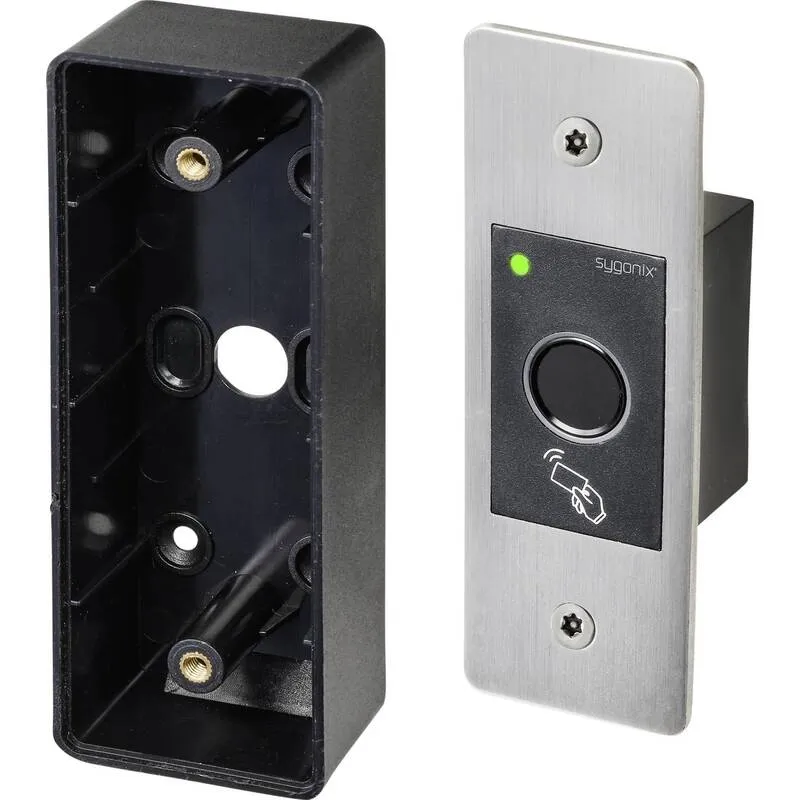 B-Ware Sygonix Fingerprint RFID Zugangssystem Unterputz IP66 wetterfest schwarz 12V