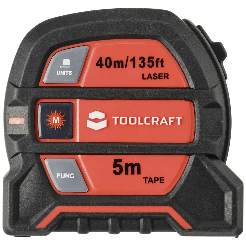 B-Ware TOOLCRAFT 2 in 1 Laser-Entfernungsmesser maximal 40 m Maßband Entfernungsmesser