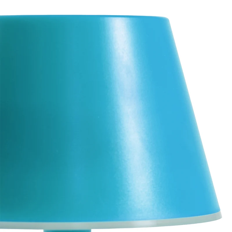 9x B-Ware Lindby LED-Akkuleuchte Gaja dimmbar Tischlampe RGBW blau IP44 24cm Kunststoff