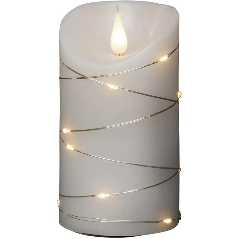 B-Ware Konstsmide Christmas LED Wax Candle White Light Colour Warm White 13.5 Cm
