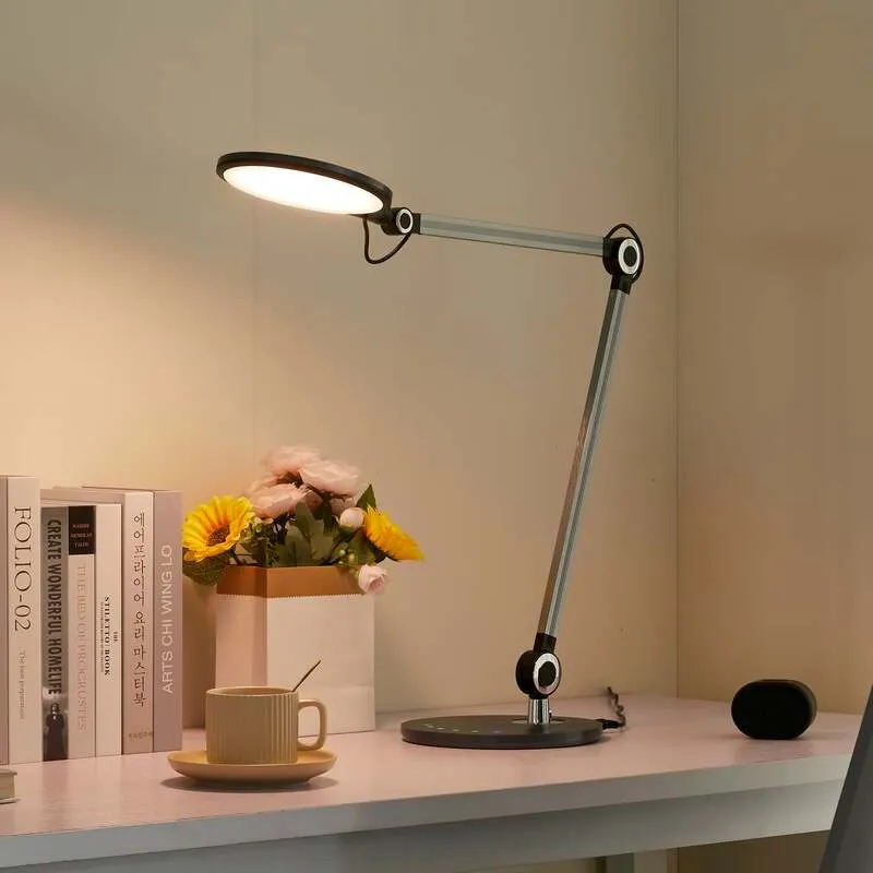 B-Ware Lindby Tischleuchte Nyxaris LED Lampe dimmbar Touchdimmer grau 50cm CCT 3-stufig