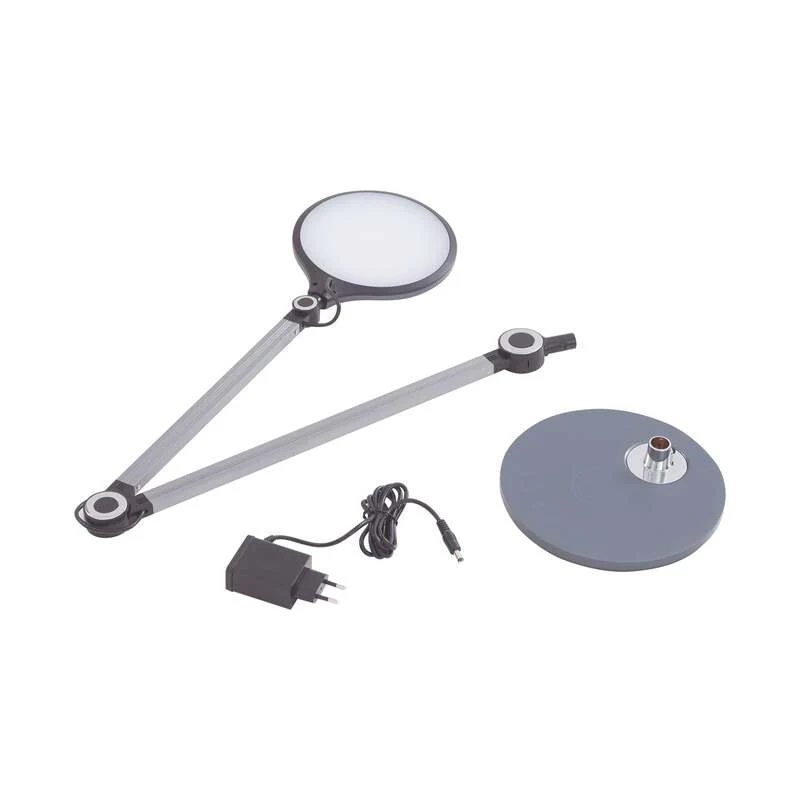 B-Ware Lindby Tischleuchte Nyxaris LED Lampe dimmbar Touchdimmer grau 50cm CCT 3-stufig