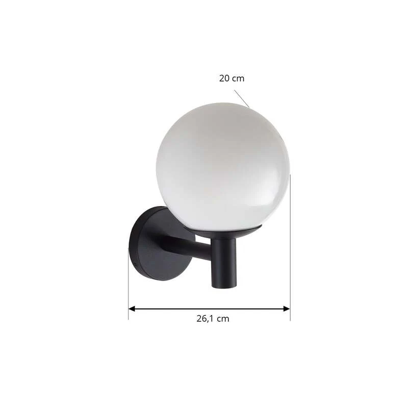 B-Ware Lindby Außenwandleuchte Dangan LED Gartenlampe Wandleuchte dimmbar schwarz weiß