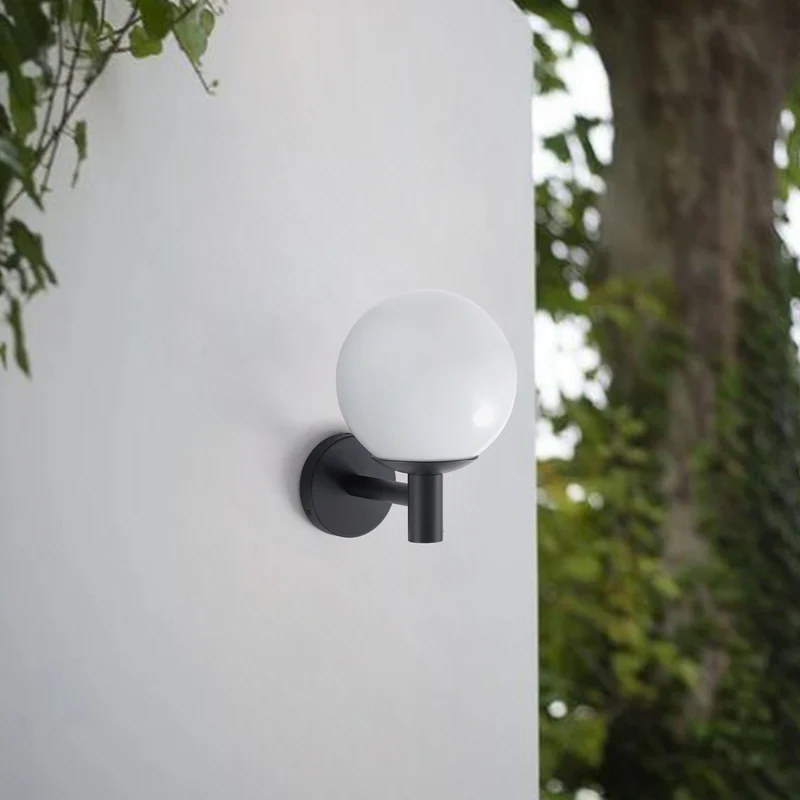 B-Ware Lindby Außenwandleuchte Dangan LED Gartenlampe Wandleuchte dimmbar schwarz weiß