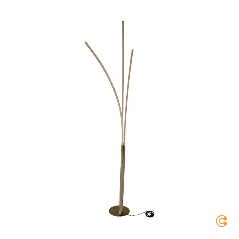 B-Ware LED-Stehleuchte Lampe Maja Chrom Eisen Kunststoff Dreiflammig