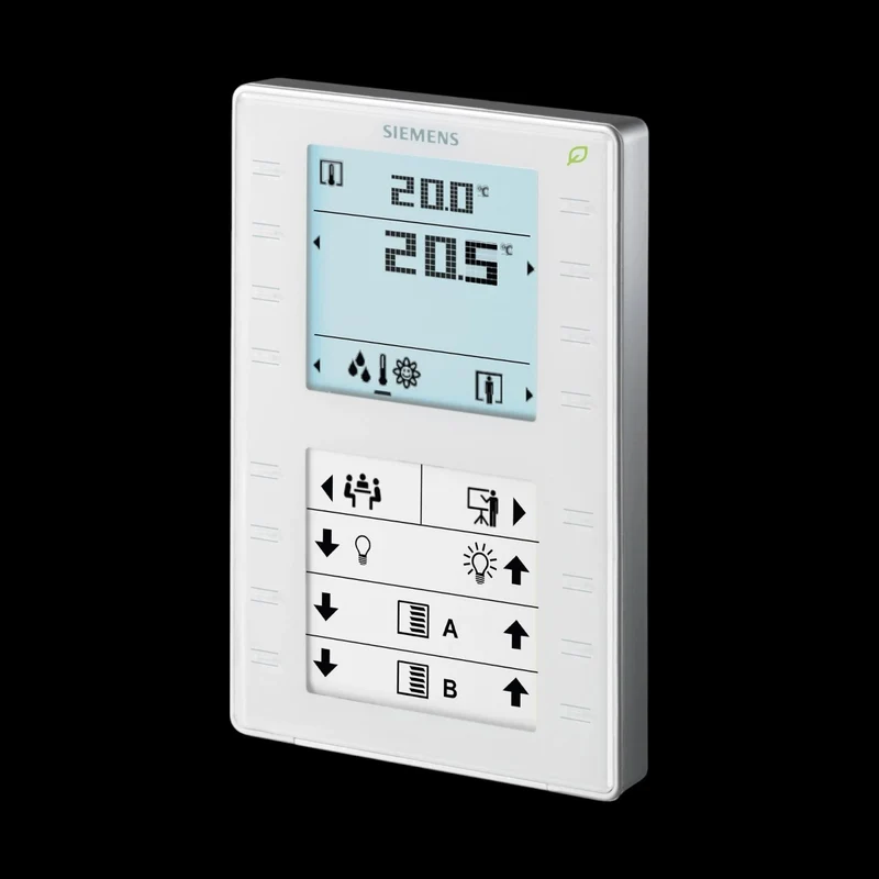 B-Ware SIEMENS Raumregler Bedieneinheit Schaltgerät KNX Display weiß Geräteeinbaukanal