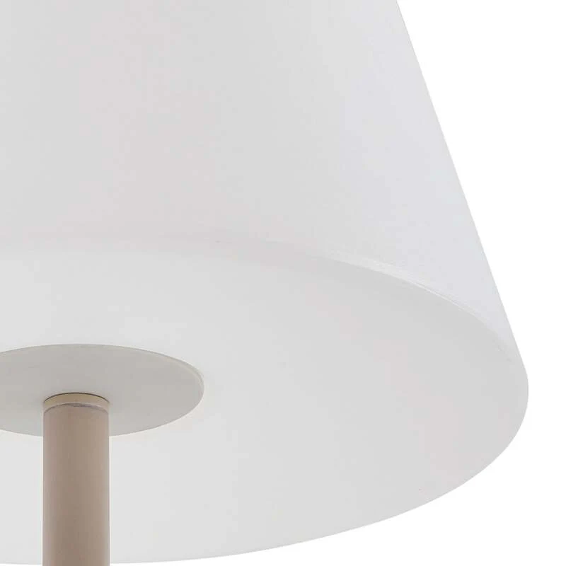 B-Ware Lucande Terrassenleuchte Jaimy LED Gartenlampe Außenleuchte beige 152,5cm