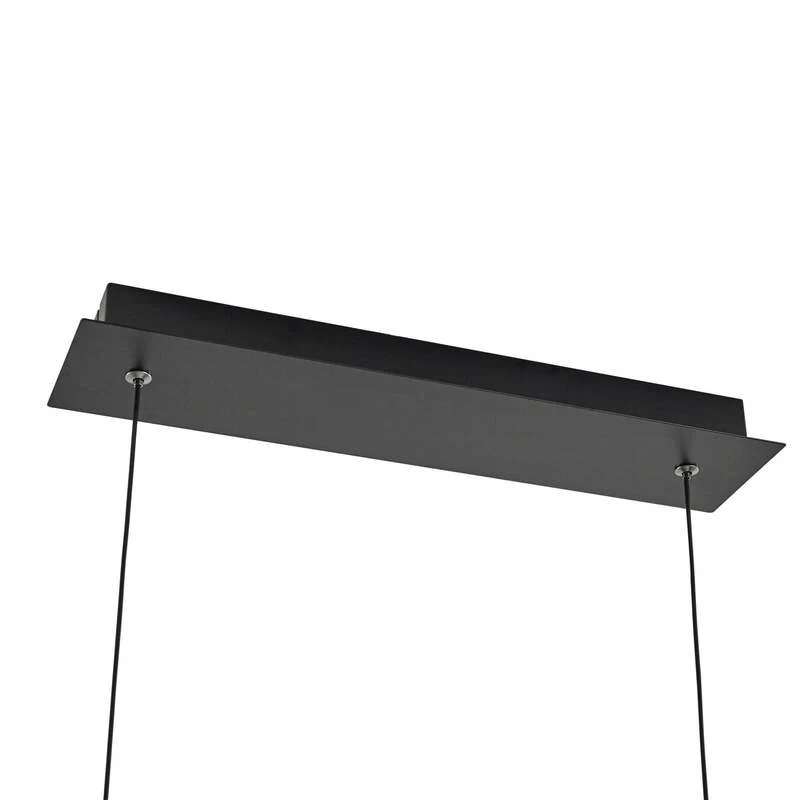 B-Ware Lucande LED-Hängeleuchte Alevia schwarz/gold dimmbar 100cm Eisen/Metall