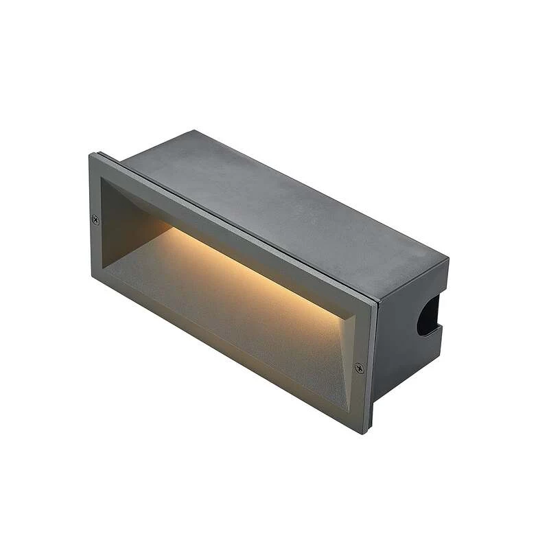 B-Ware Lucande LED-Wandeinbauleuchte Jaano anthrazit 11W IP65 für Außenbeleuchtung