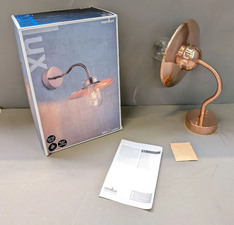 B-Ware Nordlux Außenwandleuchte E27 Kupfer Wandleuchte Gartenlampe IP54 270x390mm
