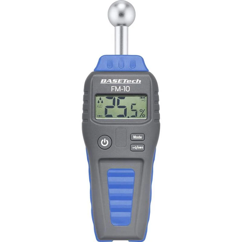 B-Ware Basetech Materialfeuchtemessgerät FM-10 Holzfeuchtigkeit Baufeuchtigkeit