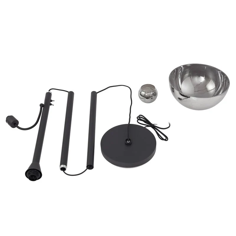 B-Ware Lindby Stehleuchte Nehemia schwarz Glas Leselicht 185 cm Stehlampe Lampe Leuchte