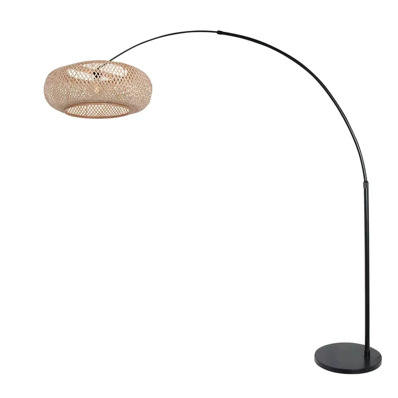 B-Ware Steinhauer Bogen-Stehlampe Sparkled Light schwarz buche SIEHE TEXT/FOTO