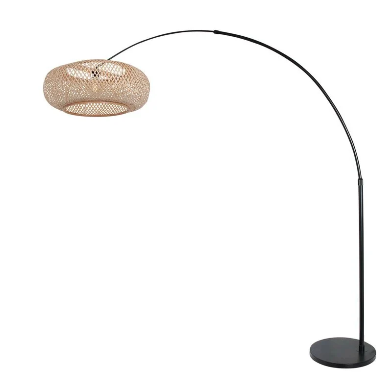 B-Ware Steinhauer Bogen-Stehlampe Sparkled Light schwarz buche SIEHE TEXT/FOTO